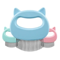 3 colors pet cat dog massage brush shell shaped handle remove loose hairs dog cat combs hair remover brush pet grooming tools