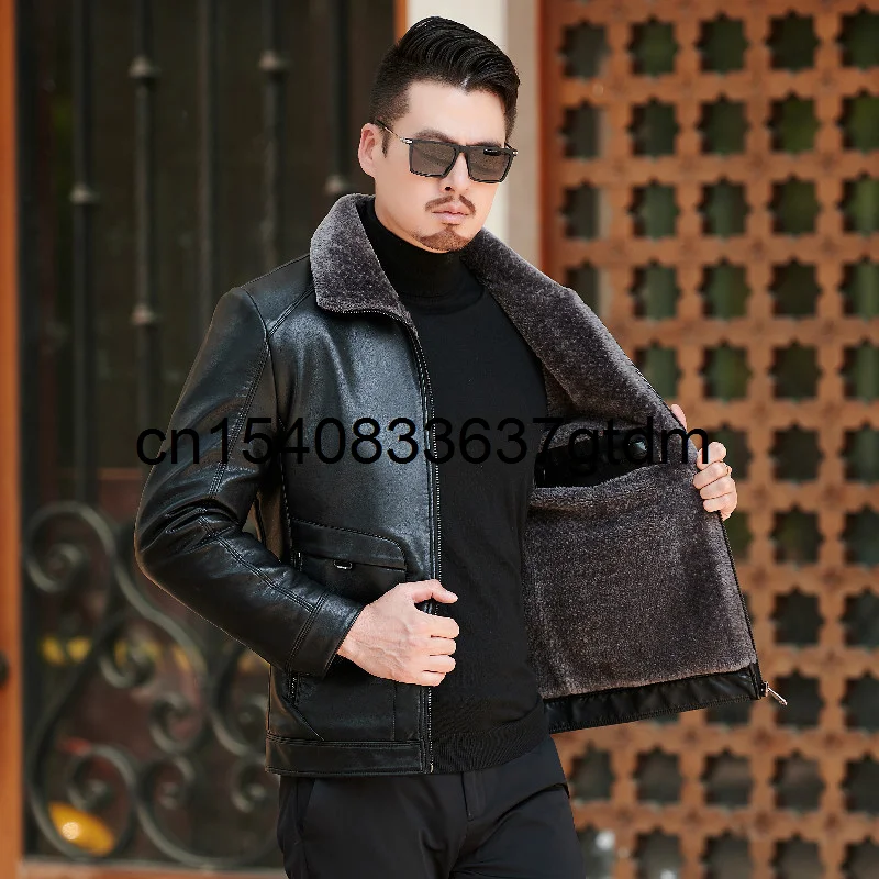 

2021 Новая зимняя мужская жира размера плюс Модный повседневный плюшевый жилет, пальто с мехом