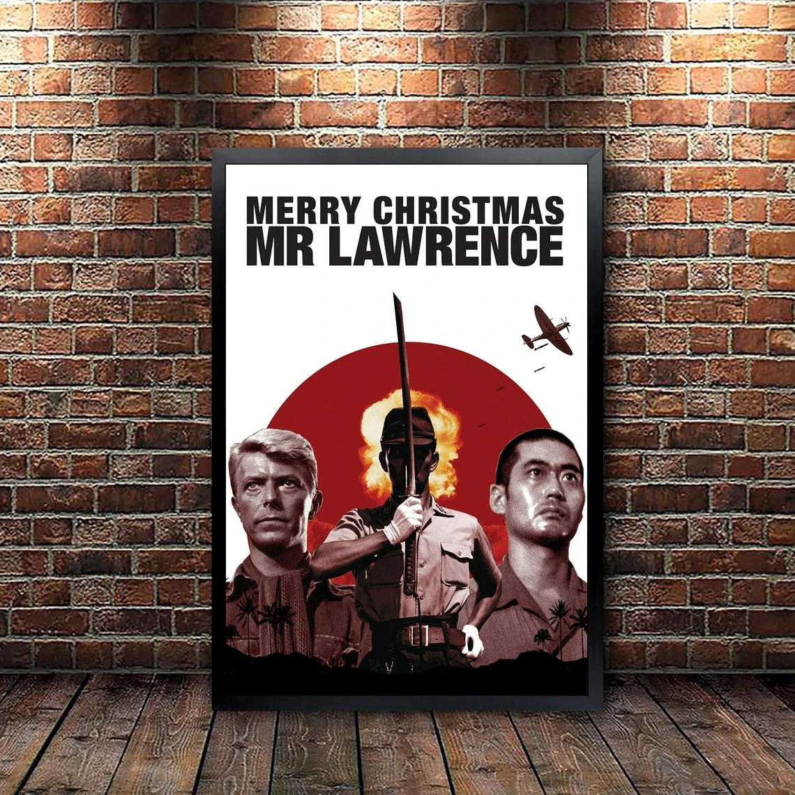 Постер с надписью Merry Christmas (1983) постер британская и японская война пленка Дэвида