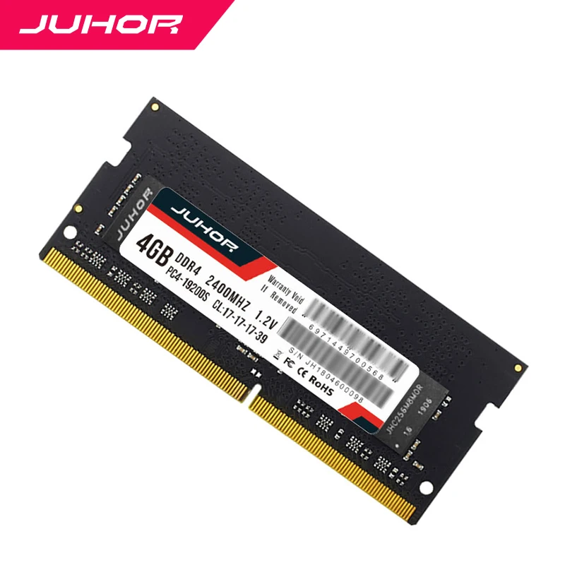 Оперативная память JUHOR ddr4 DDR3 4 ГБ 8 16 для ноутбука sodimm с 1600 МГц 2400 2666 ОЗУ S 1 2 в Новая