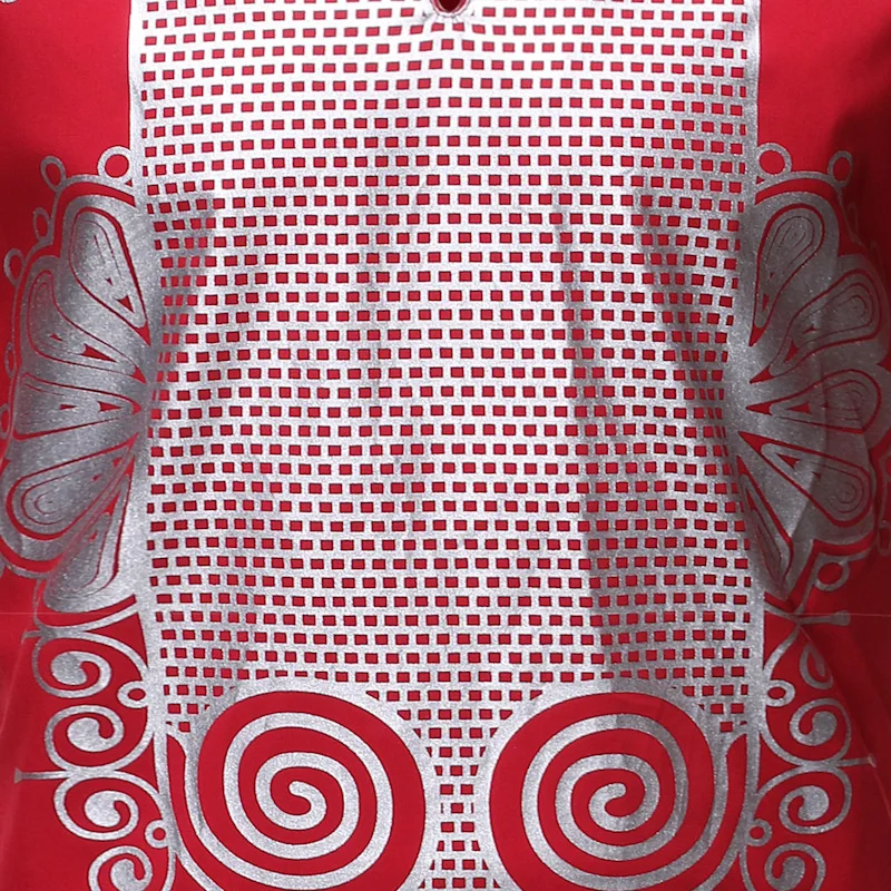 

Black African Shirts Men Printed Long Sleeve Chief Streetwear Hip Hop Clothes Slim Fit Mandarin Collar Chemise Shirt For Men