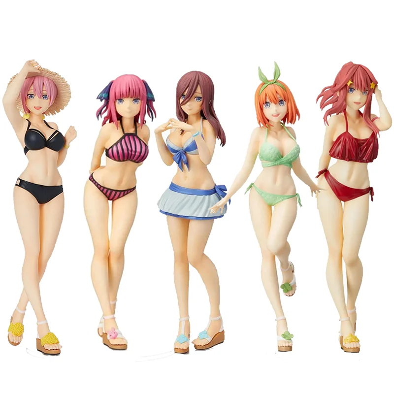 

5 Styles Original Figure Gotoubun No Hanayome Nakano Yotsuba Ichika SUMMER Ver PVC Action Figure