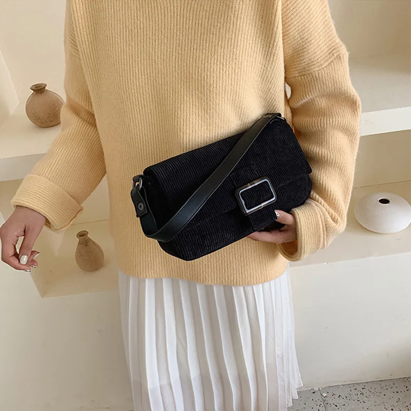 Fililuk Small Women Bag Fashion Corduroy Shoulder Korean Style Square Handbag Scrub Crossbody BIW384 PM49 | Багаж и сумки