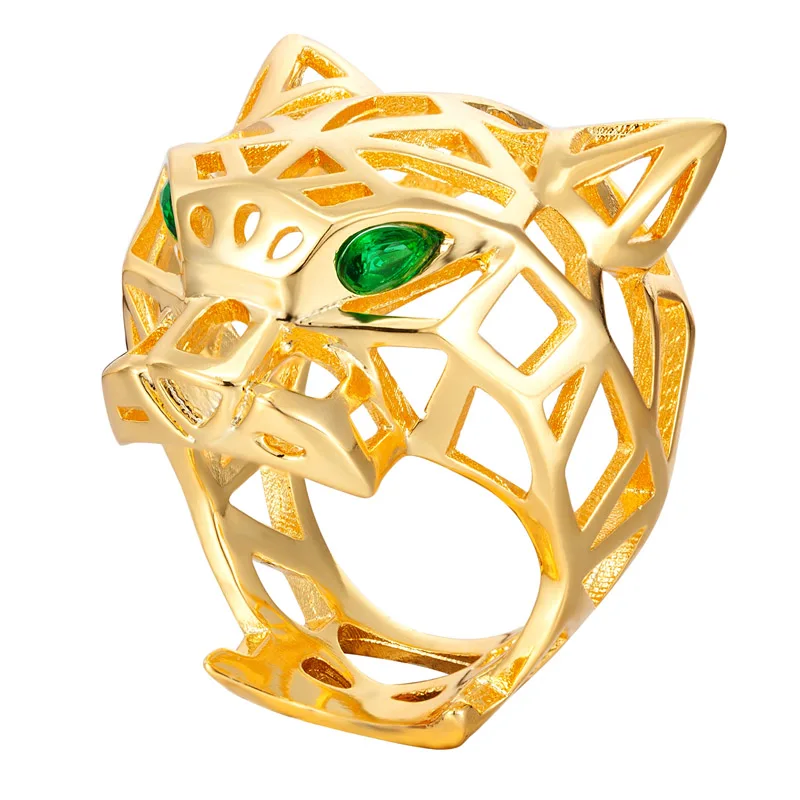 Zlxgirl เครื่องประดับ Luxury Brand สัตว์สีทองแดงชายแหวนนิ้วมือเครื่องประดับดูไบ Gold Wedding Ring Punk แหวน Anel Aneis bijoux