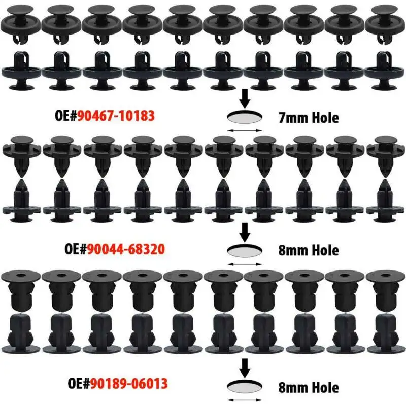 

Liner Clip Fixed Wheel Arch Bumper Door Panel Plastic Push Rivets Screws Trim