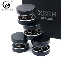 4pcs8pcs new black xssh audiophile shock spikes spring damping pad hifi stand feet speaker spike audio cd amplifier ai foot pad
