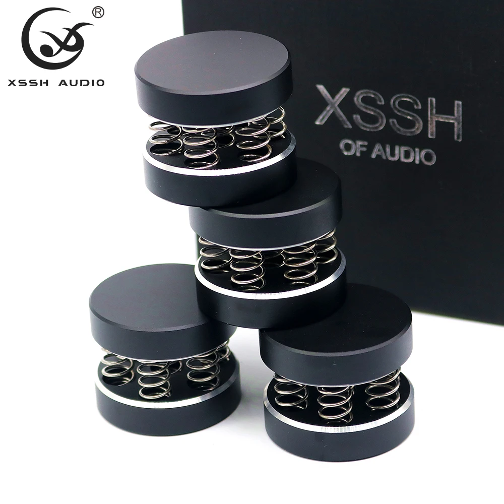 Bloco de Amortecimento de Mola Amplificador de cd de Áudio Xssh Unidades Novo Preto Choque Auditólico Espinho Alta Fidelidade Pés ia Peças 4