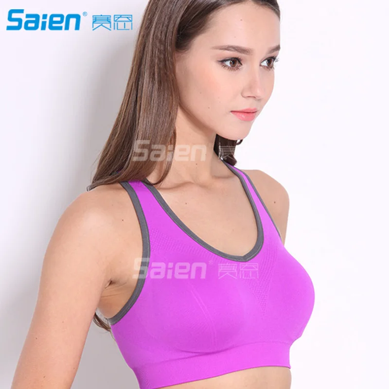 Женские спортивные бюстгальтеры Racerback Мягкие Бесшовные с высокой эффективной