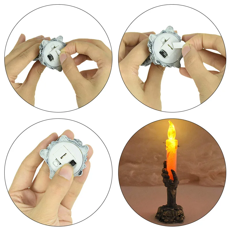 

New Halloween Ghost Hand Candle Light With Electronic Haunted House Halloween Party Decoration Scary Scary Night Light Supplies