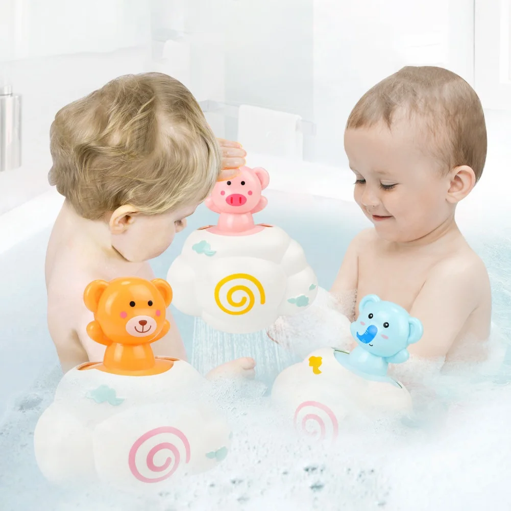 Baby Cartoon Pig Bear Elephant Water Spray Sprinkle Cloud Bathing Play Toy Gift Kids Play Water toys Intelligence Develop Toys