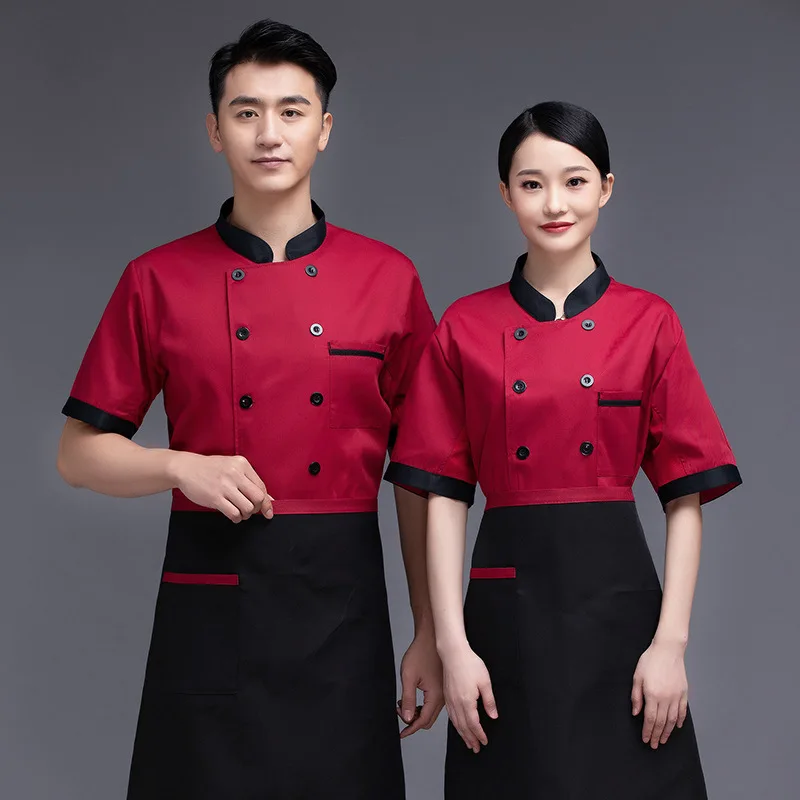 Одежда шеф-повара с коротким рукавом для гостиничного кухонного оборудования