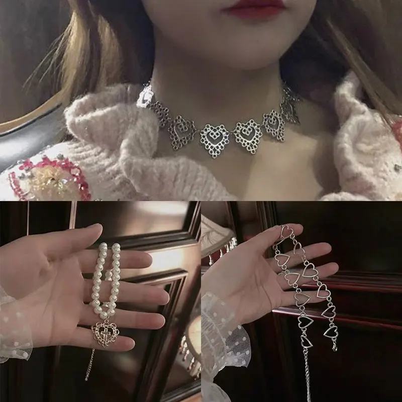 Ожерелье-чокер с цепочкой в форме сердца очаровательное женское ожерелье из