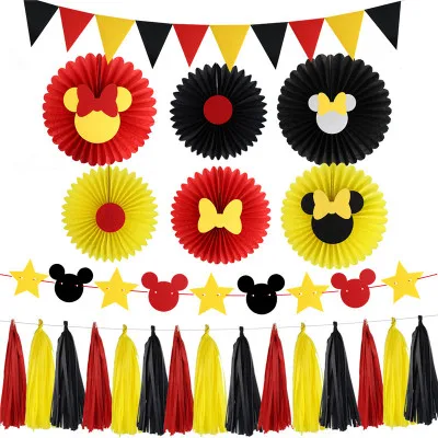 Decorated suit 36pcs Микки Маус тема вечерние украшения baby shower вечерние украшения и вечерние поставки большая коллекция украшения на день рождения, для маленьких мальчиков - Цвет: Decorated suit 36pcs