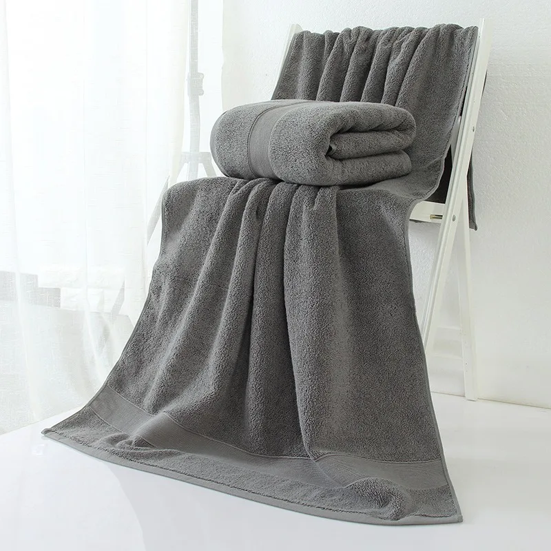 

Pure cotton thickened absorbent bath towel thickened family hotel bathroom bath towel