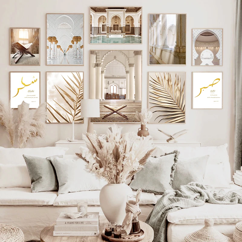 Домашний декор настенная Картина на холсте ислам мусульманская мечеть здание