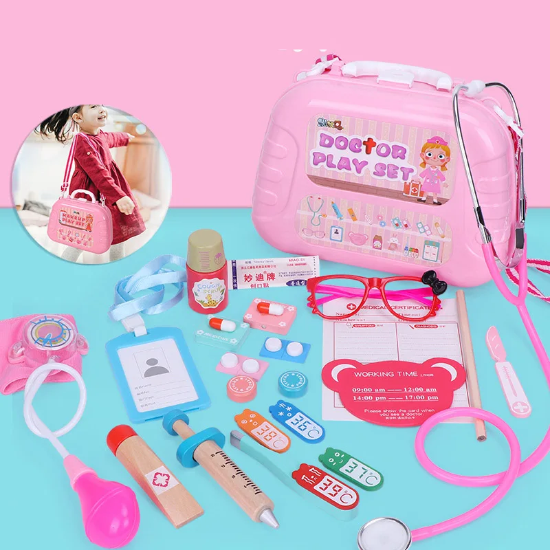 

Kids Doctor Nurse Toys Set Simulation Family Doctor Medical Kit Toy Pretend Play Portable Suitcase Medicine Accessorie Toys