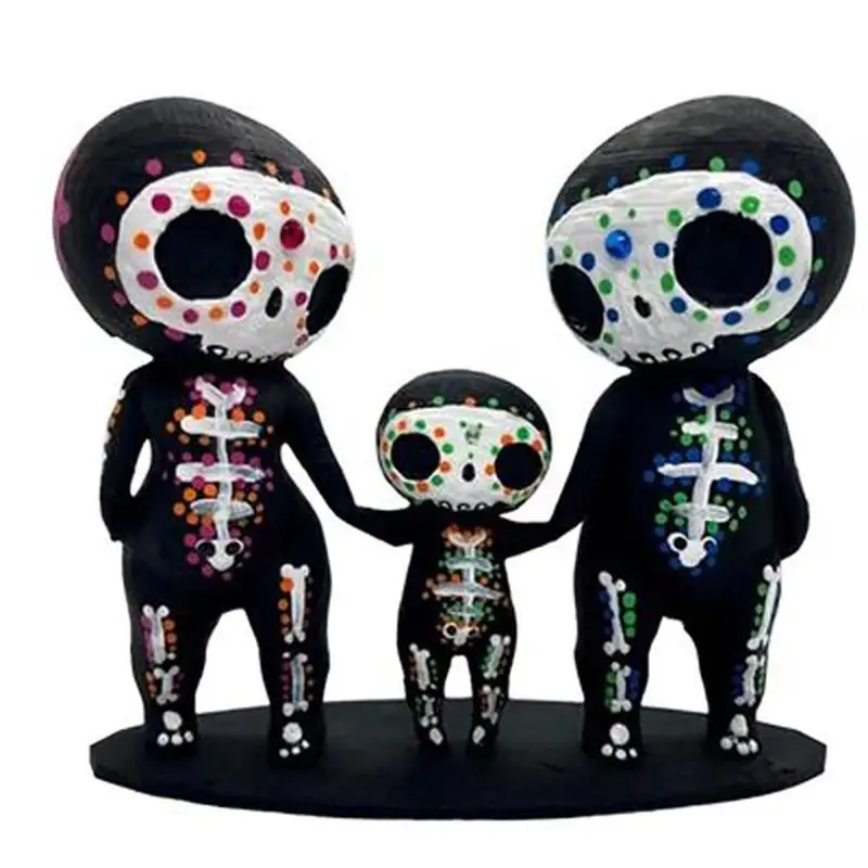 

Resin Ornaments Lovely Sugar Skeleton Couple Statue Romantic Figurine for Home Wedding Decoration