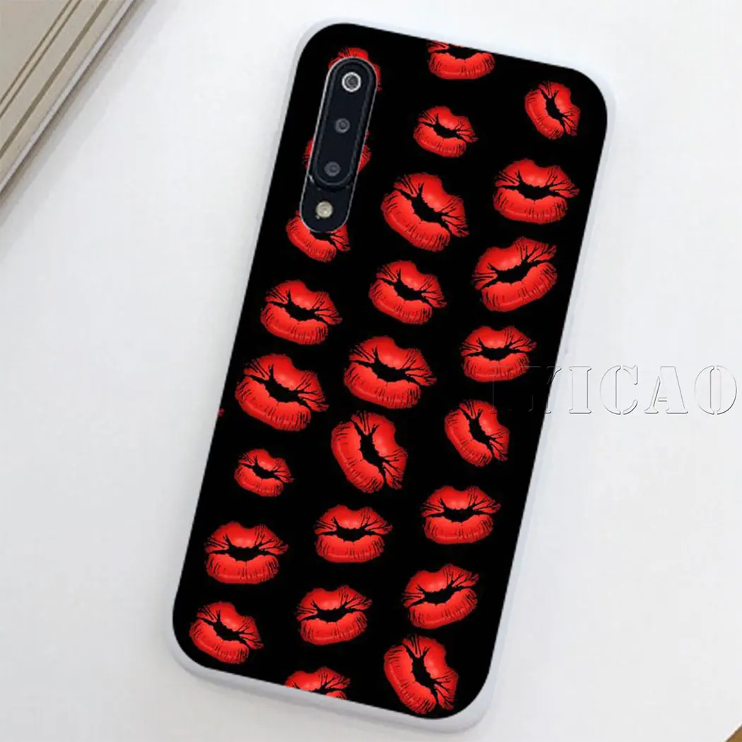 Сексуальные Стикеры-губы для девочек Жесткий Чехол Redmi 6A 4A S2 Note 7 3 4X6 5 Pro 5A Prime Plus Go |