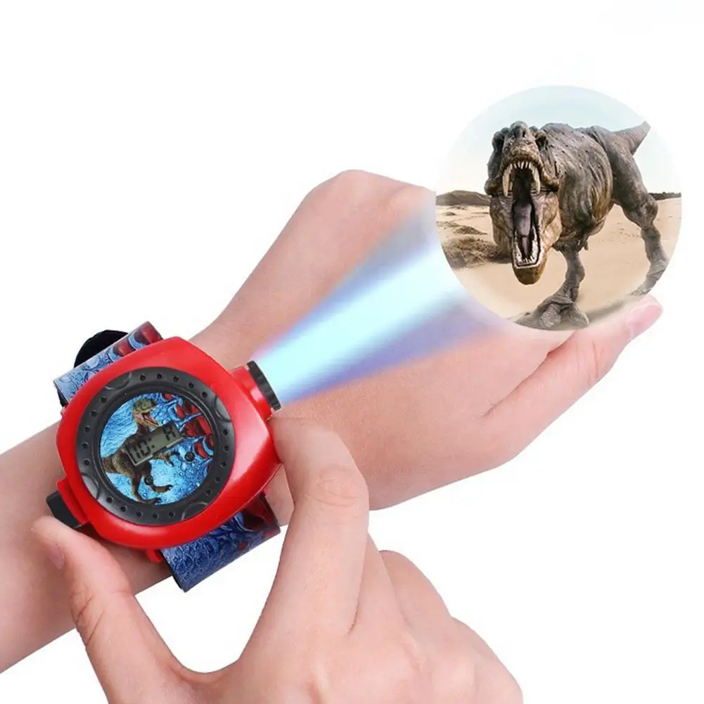 

Children Projector Digital Watch Cartoon Dinosaur Projector Toy Adjustable Strap Educational Toy Birthday Gift For Boys Girls