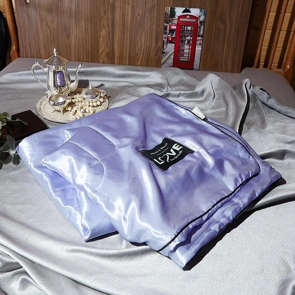 

38 Comfortable 100% Silk Comforter Blanket Quilt Duvet Washable Ice Silk Summer Air Conditioning Comforter Quilt Blanket