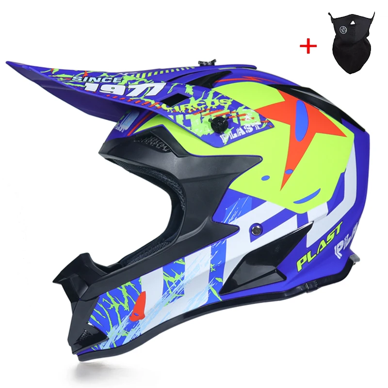 MSUEFKD мужские высокопрочные на открытом воздухе внедорожные мотоциклетные Moto Dirt Bike Racing набор шлемов гоночный шлем велосипедные перчатки - Цвет: 2a