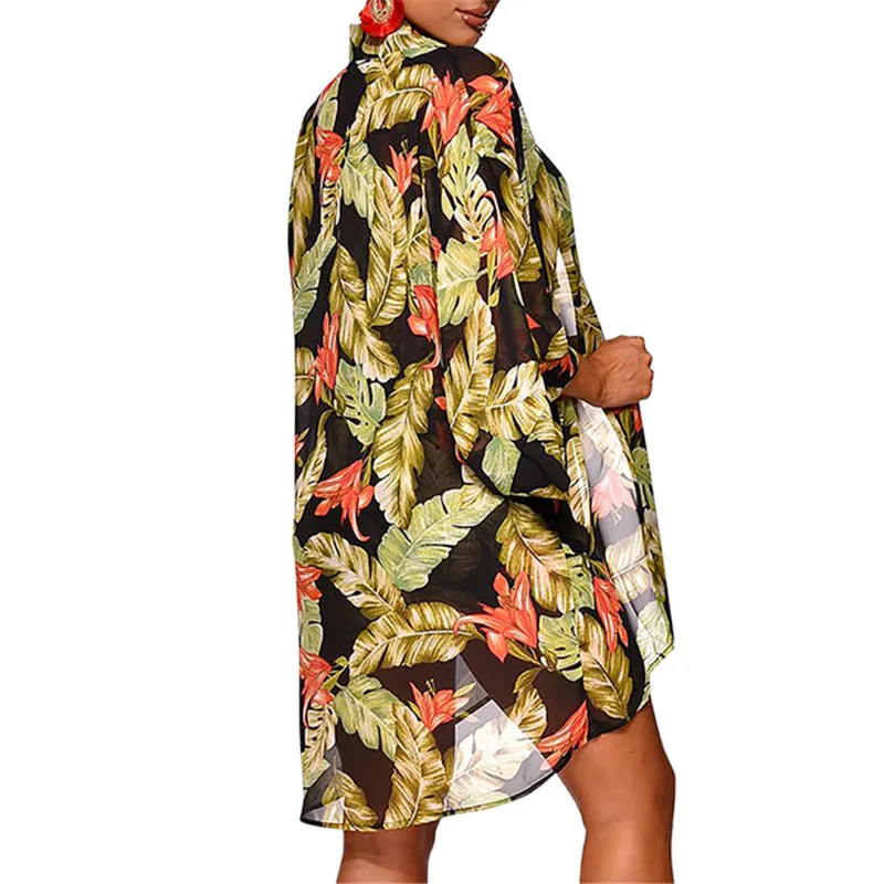 Женский Повседневный комплект из 3 предметов кардиган с цветочным принтом блузка