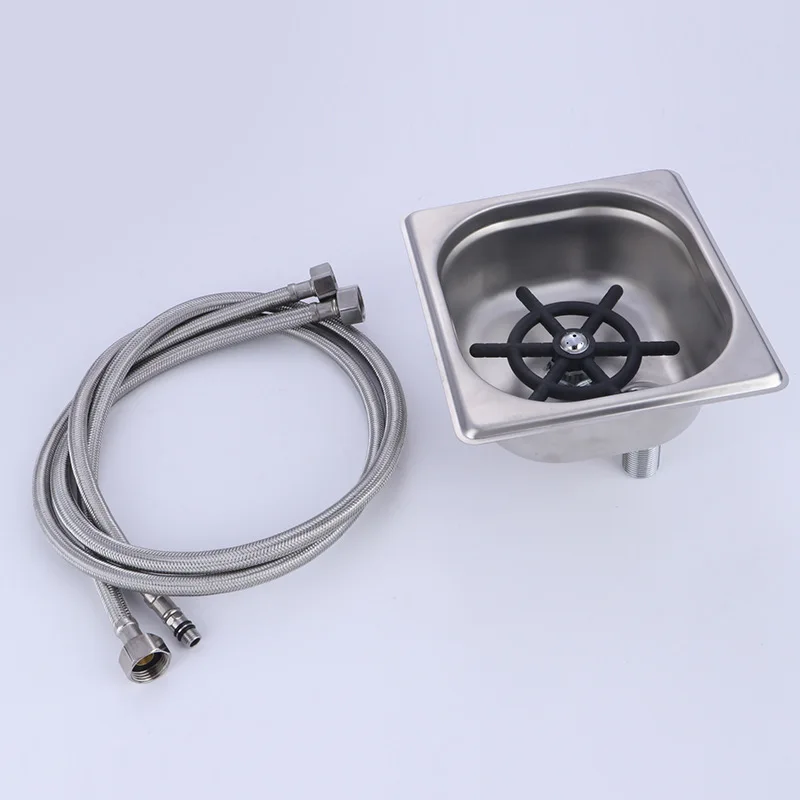 

Cup Washer,Stainless Steel Automatic Cup Washer Glass Cleaning Rinser Bar Rinser Glass Rinser,Kitchen Sink Accessories