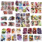 1 коробка случайное сочетание цветов прессованный высушенный Сухой листья растений для нейл-арта, декорации ювелирных изделий DIY аксессуары