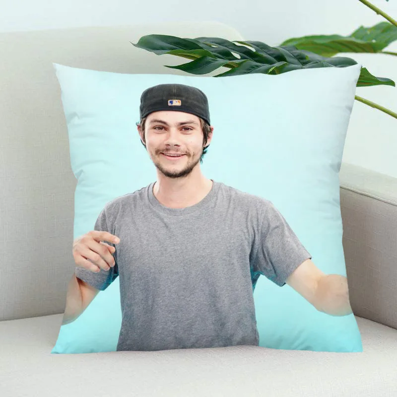 

Dylan OBrien Pillow Cover Bedroom Home Office Decorative Pillowcase Square Zipper Pillow Cases Satin Soft