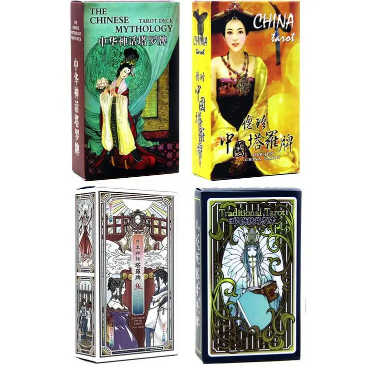 4 стиля китайские/японские карты Таро таинственная дивинация персональные