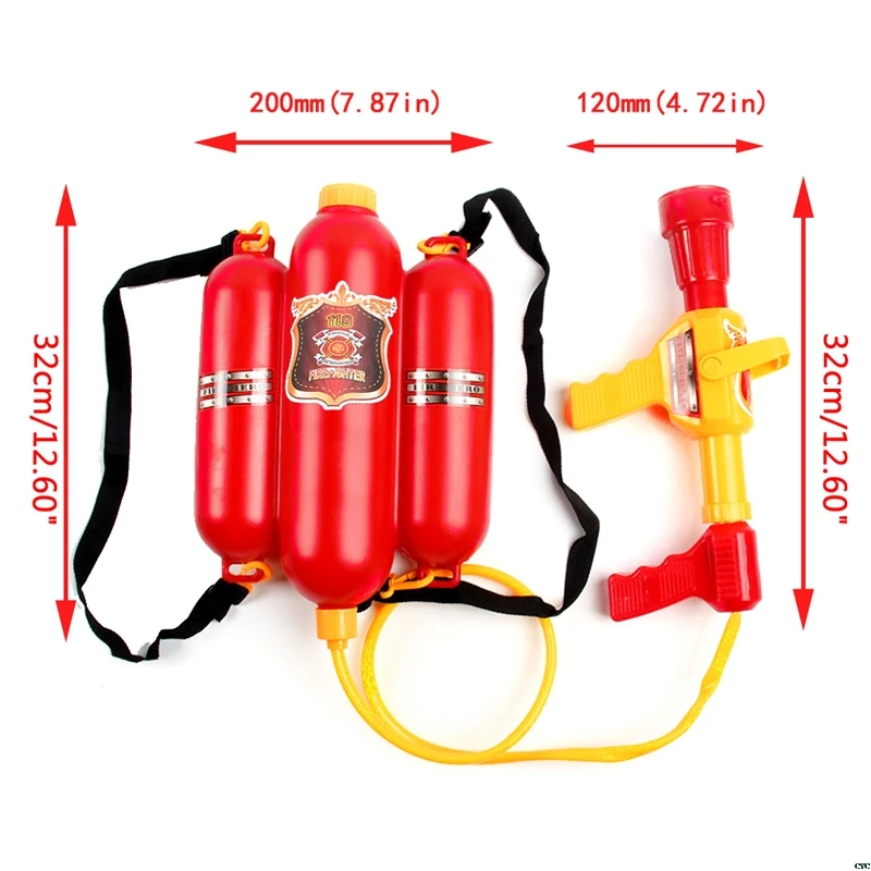 

Children Fireman Backpack Nozzle Water Gun Beach Outdoor Toy Extinguisher Soaker