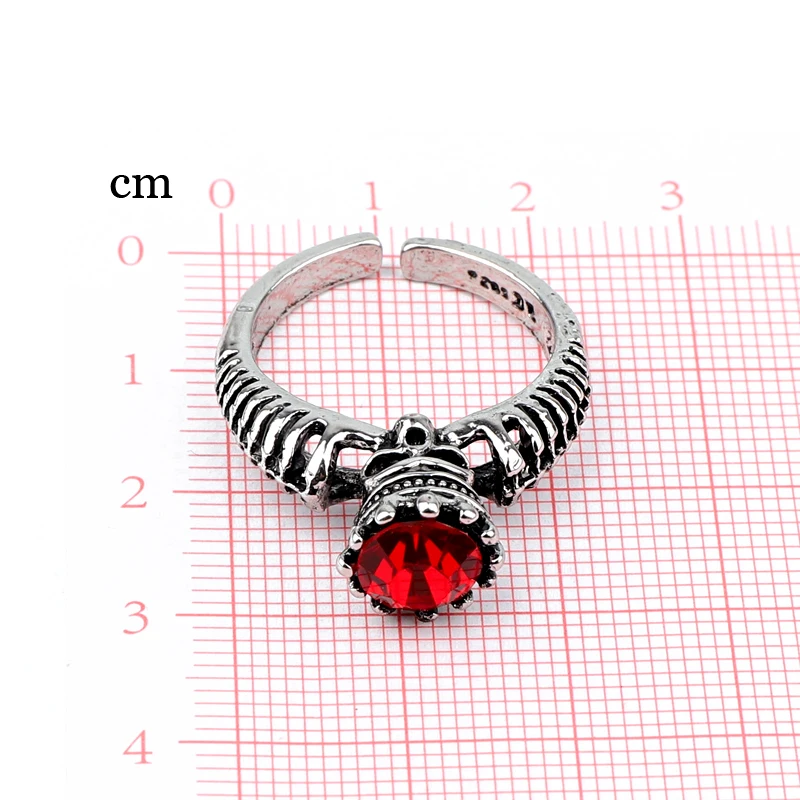 1 шт. винтажное розовое красное разомкнутое кольцо с цирконом для женщин мужчин