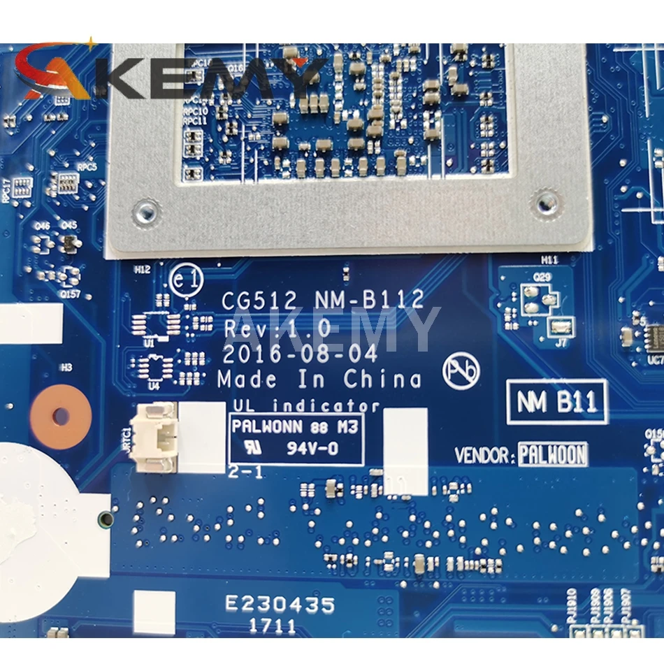 

AKemy For Lenovo ideapad 110-15AST Laptop Motherboard 5B20M56015 CG512 NM-B112 with A9-9400 2GB GPU With RTC DDR4 System Board
