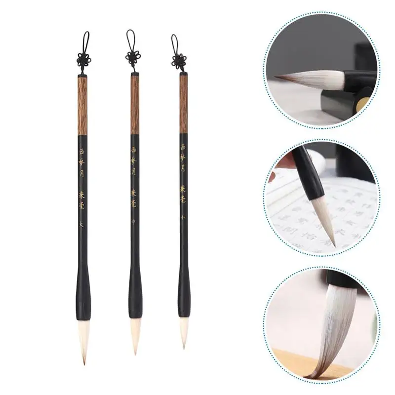 

3Pcs Calligraphy Brushes Practical Writing Brush Pens Durable Brush Pens