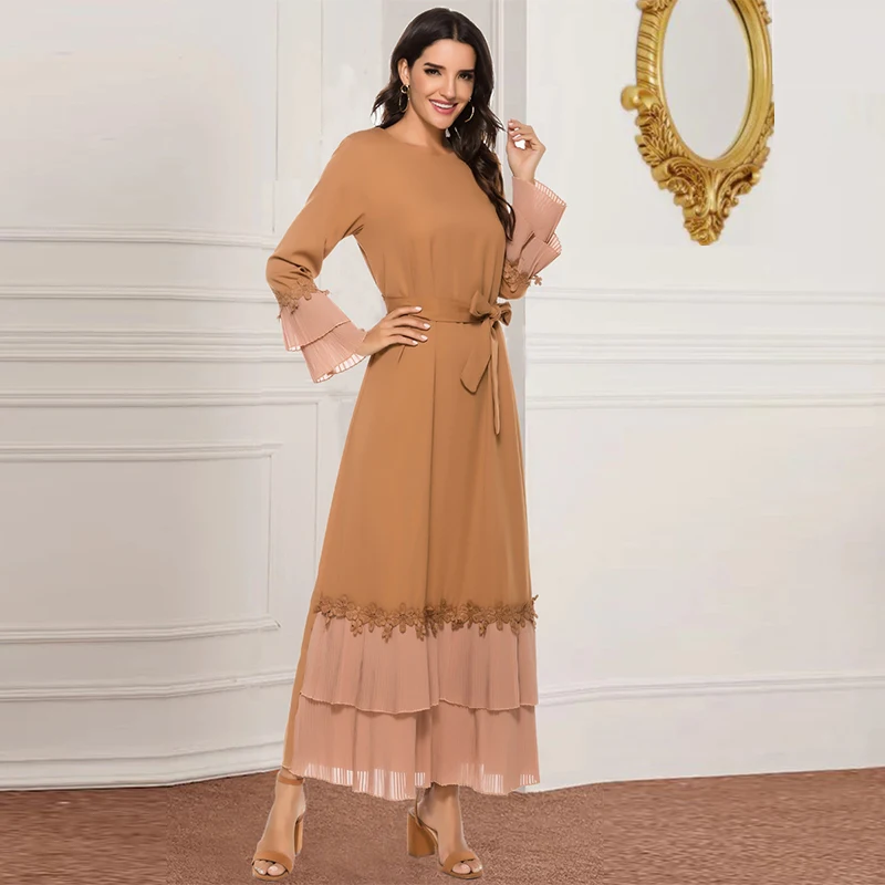 Мусульманское платье мусульманское турецкое элегантное модное с длинным