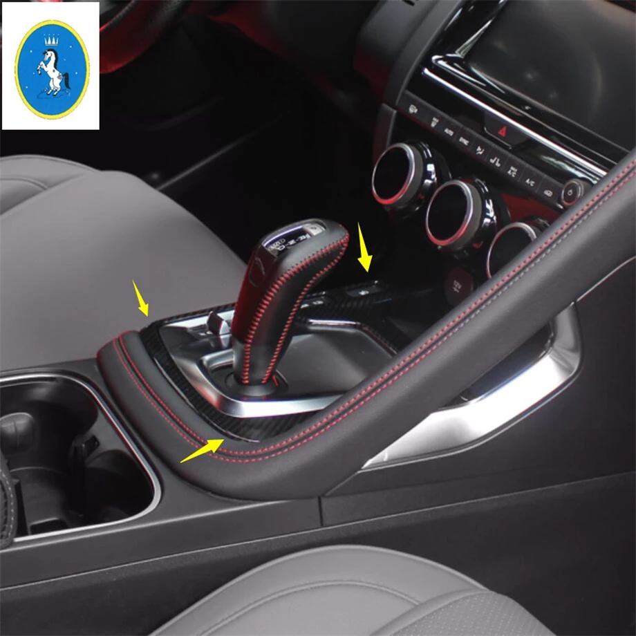 Yimaautotrim авто аксессуар центр управления шестерней панель переключения передач декоративная накладка ABS подходит для Jaguar E-pace E pace