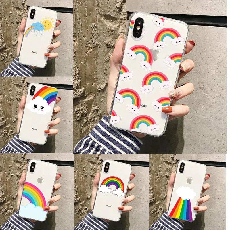 Любовь цвета радуги мягкий силиконовый прозрачный чехол из термопластика Чехол