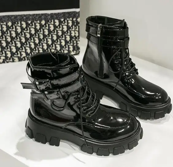 Женские ботильоны на шнуровке осенне-весенние полусапожки из искусственной кожи