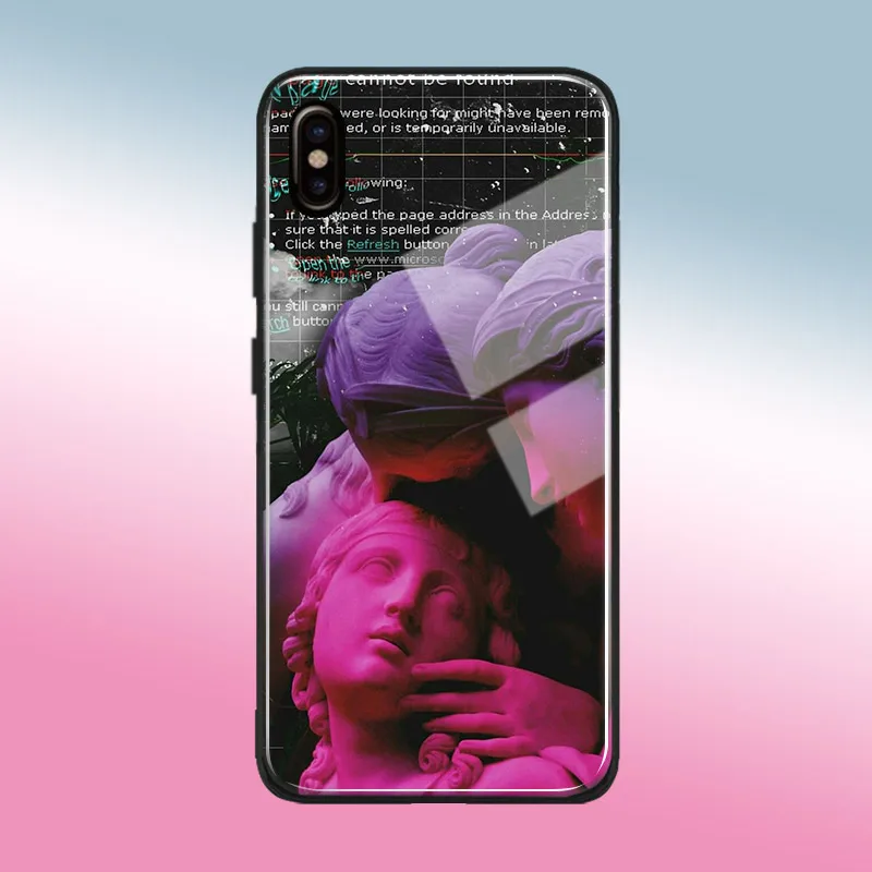 Эстетика vaporwave статуя абстрактный мягкий силиконовый стеклянный чехол для телефона чехол для Apple iPhone 6 6s 7 8 Plus X XR XS 11 Pro max
