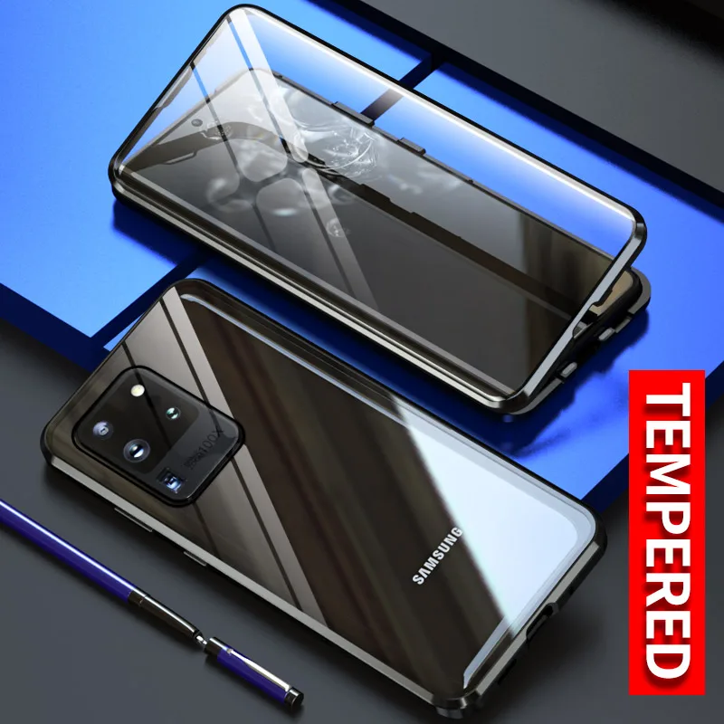 Магнитный чехол из закаленного стекла для Samsung Galaxy S20 Plus Ultra A71 A51|Бамперы| |