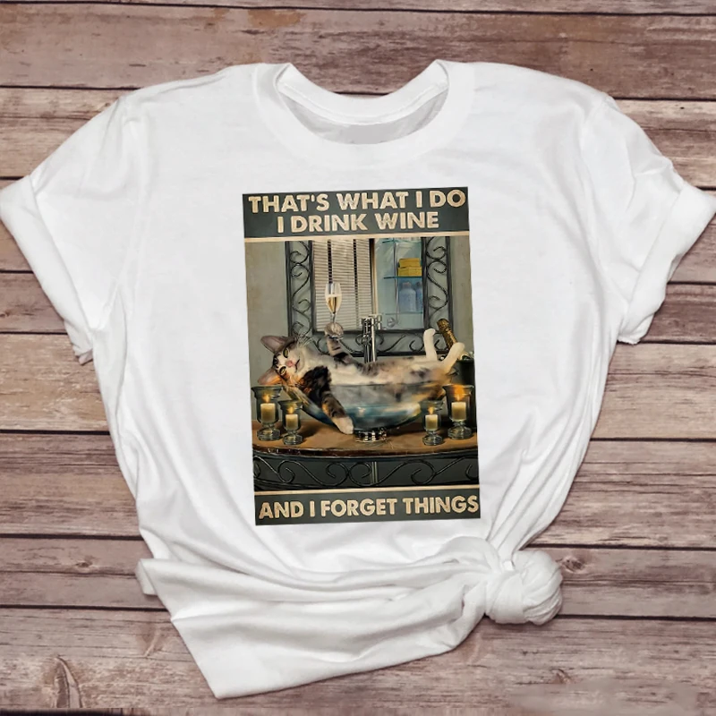 

Women T-shirts Funny Face Cartoon Cat Cute Short Sleeve 90s Animal Top Lady Tshirt Female Ladies Print Graphic Tee T-Shirt