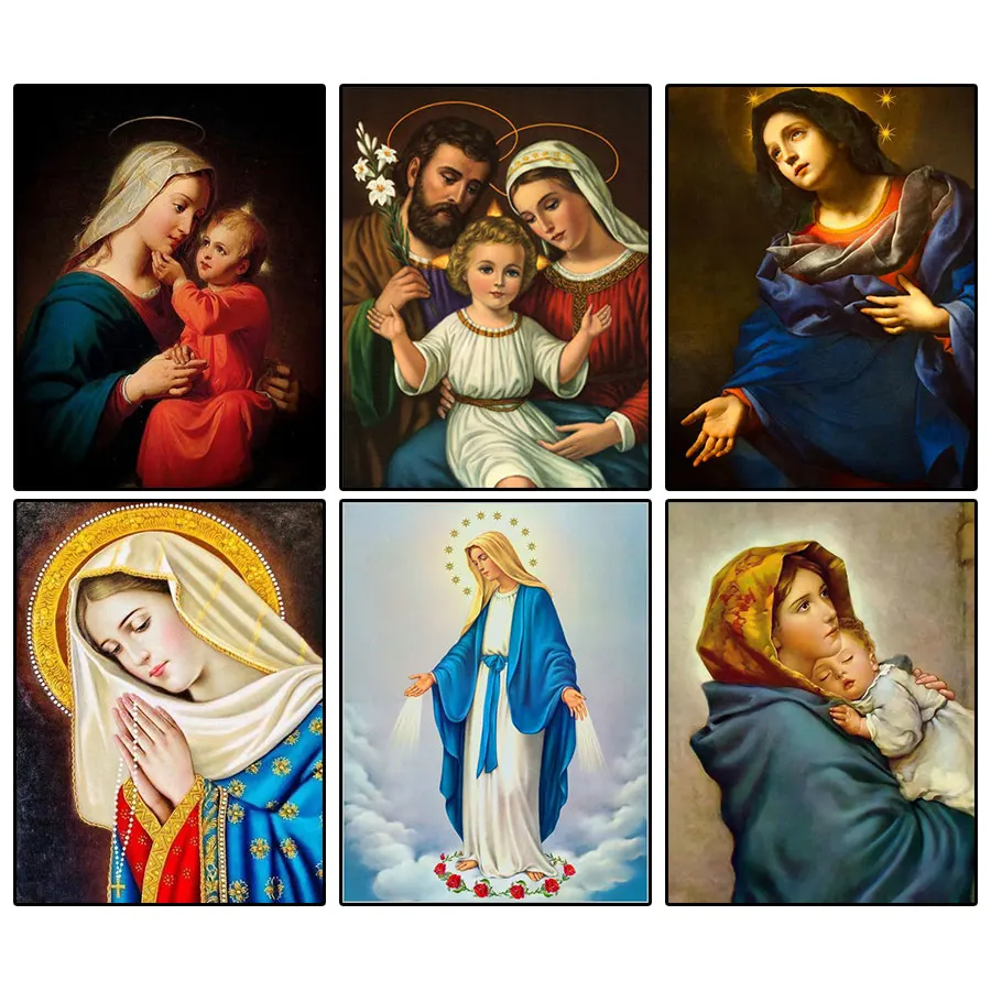 Алмазная 5d картина Мадонна с детьми мозаика из квадратных страз вышивка мать