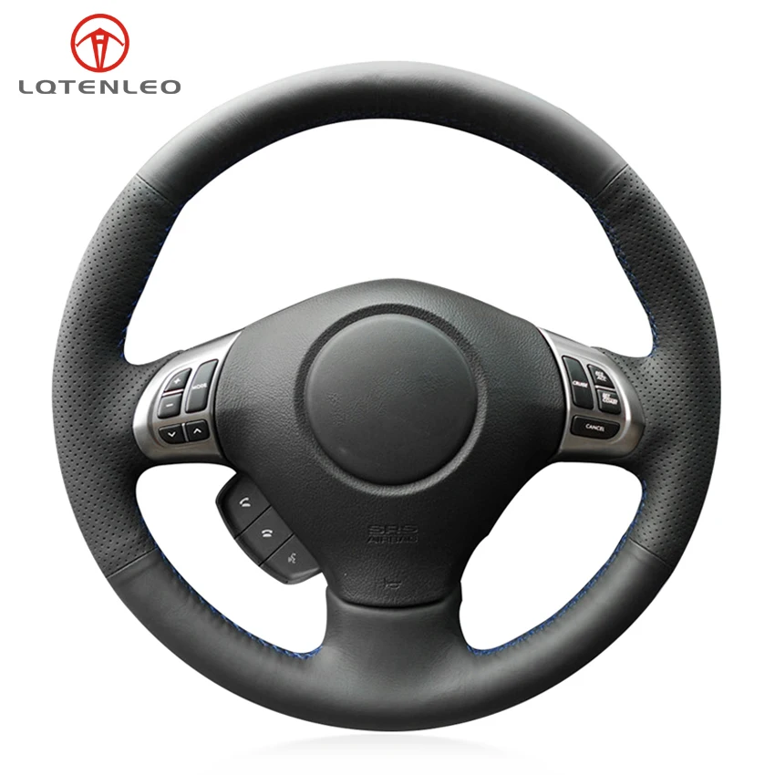 

Черный чехол на руль LQTENLEO из искусственной кожи для Subaru Forester 2008-2012 Impreza 2007-2014 Legacy Outback 2006-2009