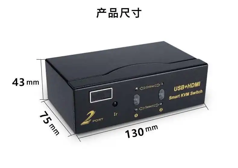 Смарт 2 порта 4K hdmi kvm переключатель usb коммутатор с консолью и пульта