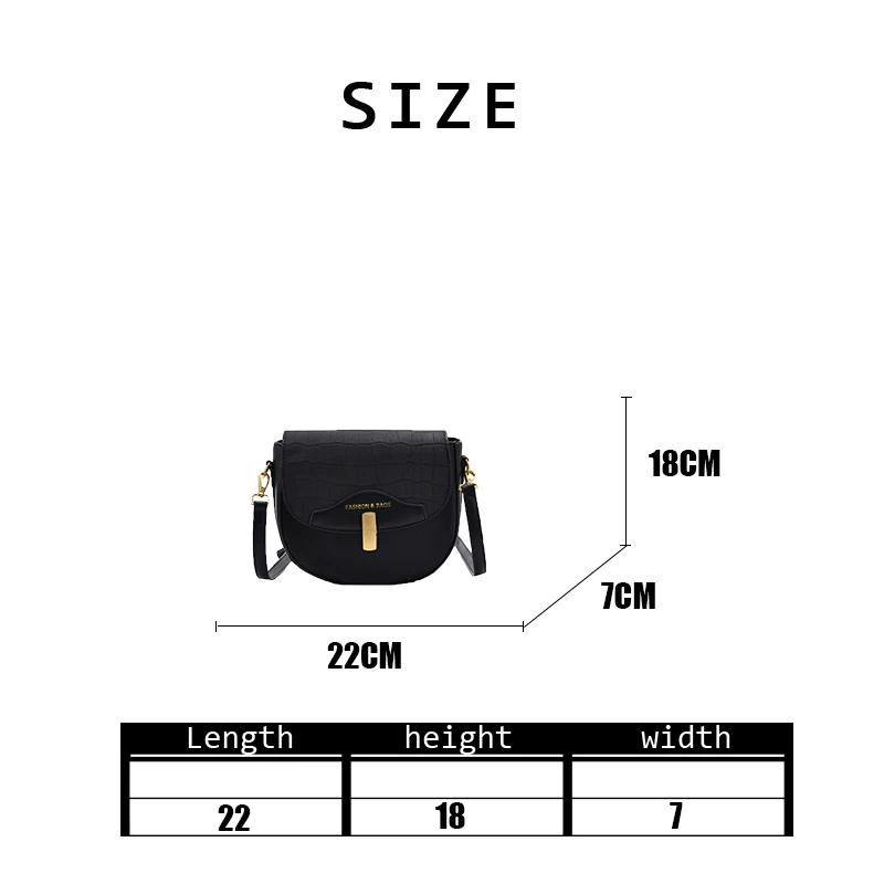 

Women Frosted Texture Saddle Bag 2020 Autumn Winter Ladies Stone Grain Fashion Casual Vintage Simple Design Shoulder Bag