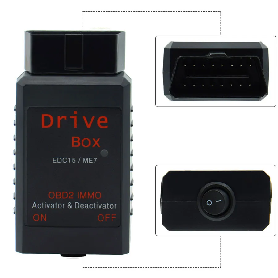 

NO NEED TO COMPUTER!!! V-A-G Drive Box OBD 2 OBD2 Immobilizer IMMO Deactivator Activator for Adi EDC15/ME7 IMMO Deactivator