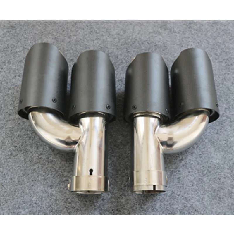 1 пара(левая+ правая) ''H'' Тип Dual Auto akrapovic выхлопная Насадка+ Углеродные выхлопные трубы универсальный глушитель