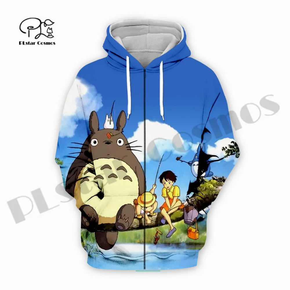 

PLstar Cosmos 3Dprint Newest Anime Totoro And Friends Art Harajuku Streetwear Funny Casual Comfortable Hoodie/Sweatshirt/Zip Q-8