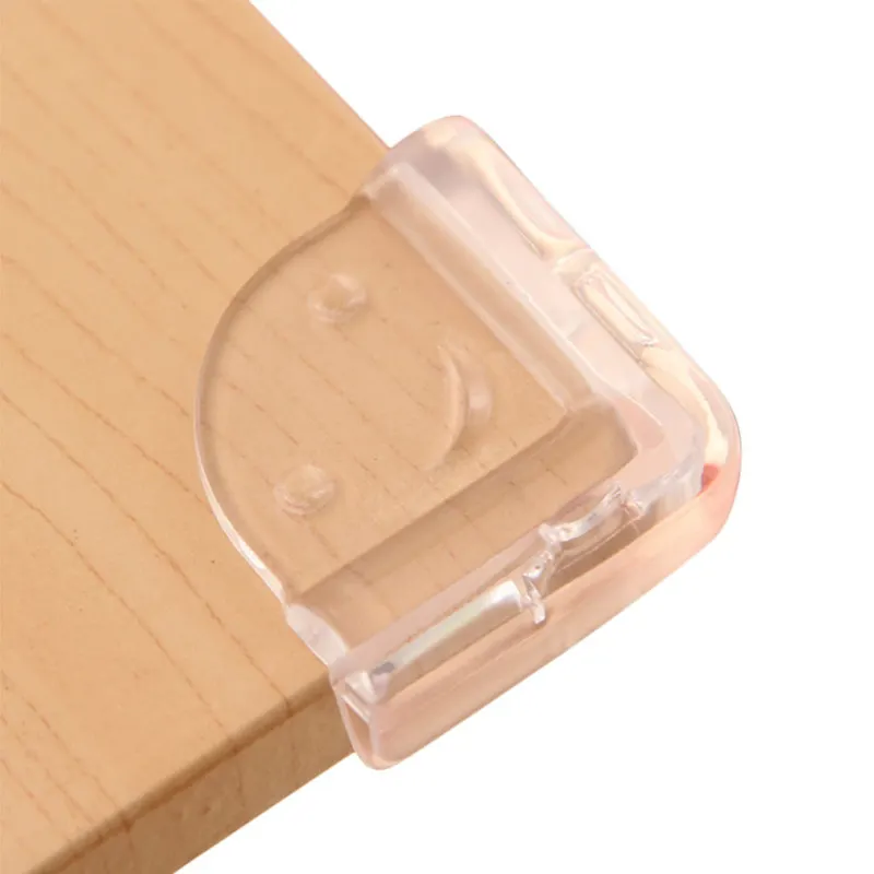 Угловой протектор для стола Детский прозрачный со смайликом защиты от