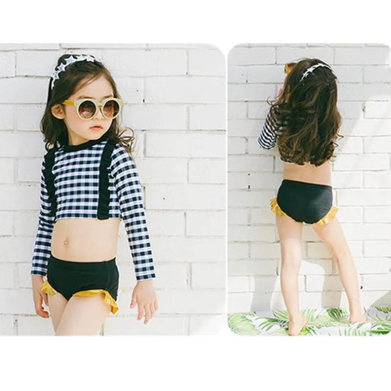 Купальные костюмы для девочек 2 предмета детское бикини купальный костюм